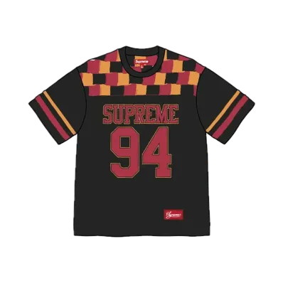 Supreme Patchwork Yoke Football Top "Black"