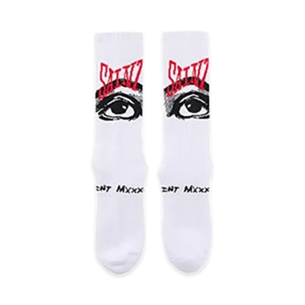 SAINT Mxxxxxx Socks/Eye "White"
