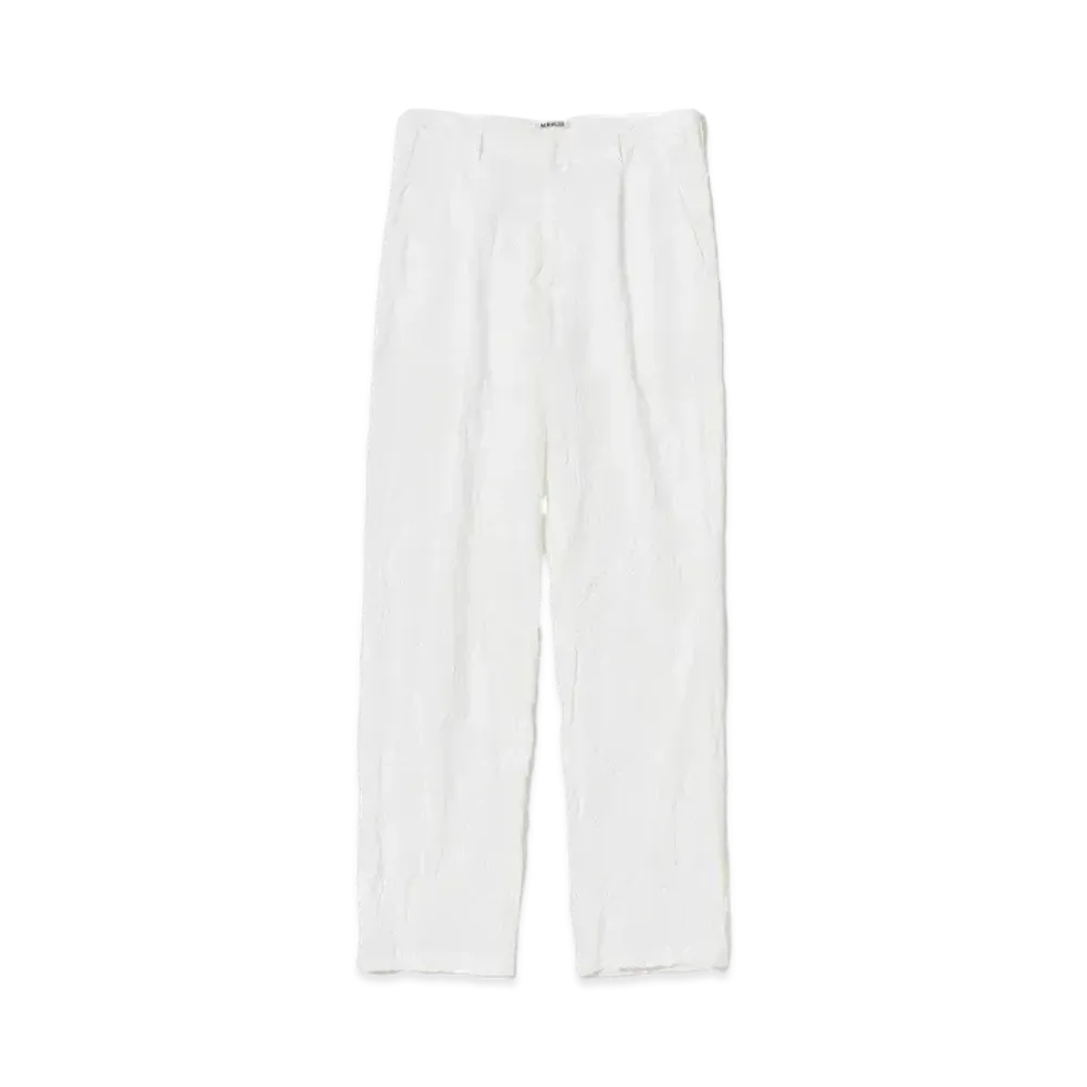 AURALEE Wrinkled Washed Finx Twill Pants "White"