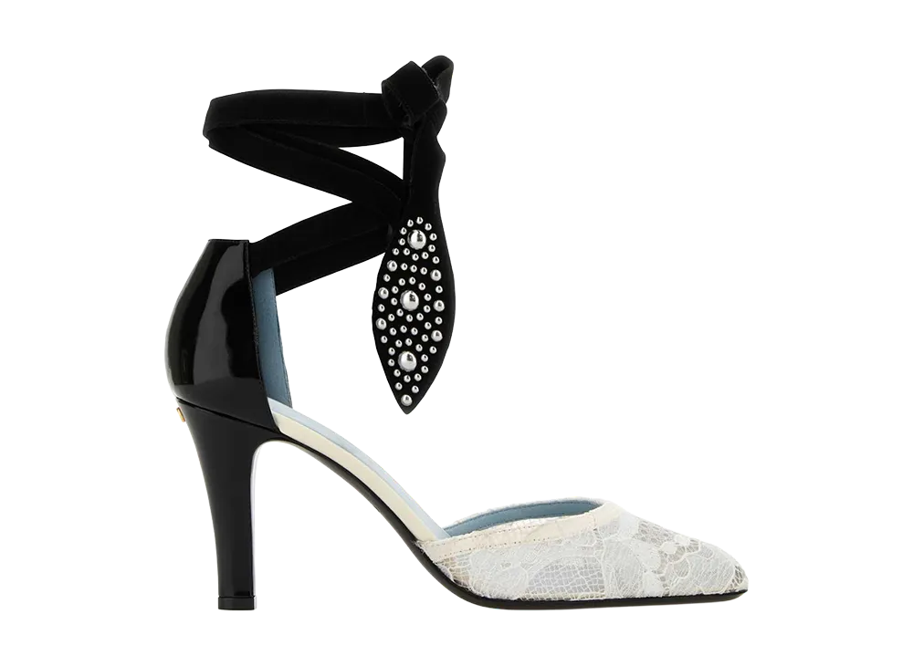 Valentino Garavani Women's Two-Tone Lace And Leather Foliefoliage Pumps "Multicoloured"