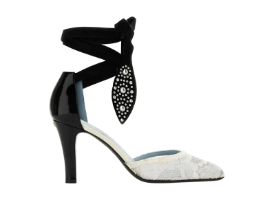 Valentino Garavani Women's Two-Tone Lace And Leather Foliefoliage Pumps "Multicoloured"