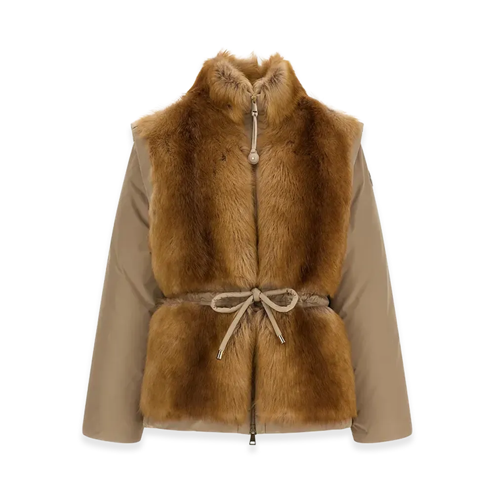 MONCLER Women's 2-In-1 Blaireau Down Jacket "Beige"