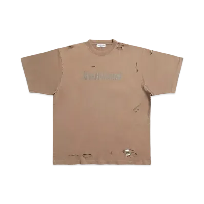 BALENCIAGA Women's Caps T-shirt Boxy Fit "Beige"