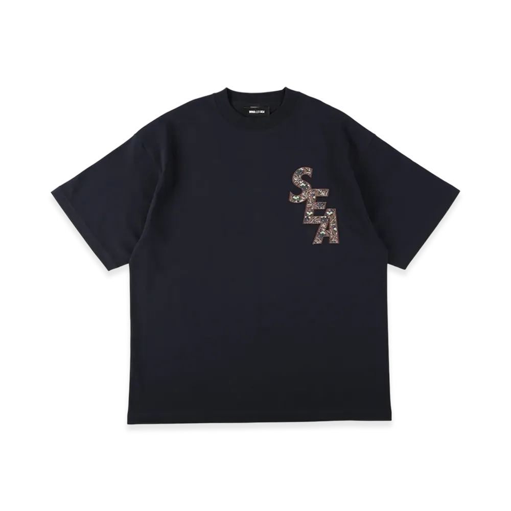 WIND AND SEA Paisley Stitch SS Tee "Navy"