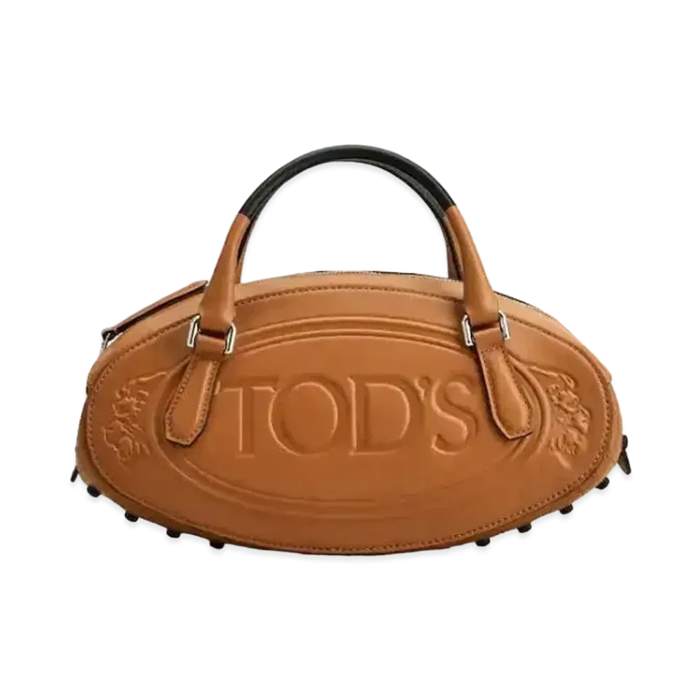 TOD'S Leather Boston Bag Mini "Brown"