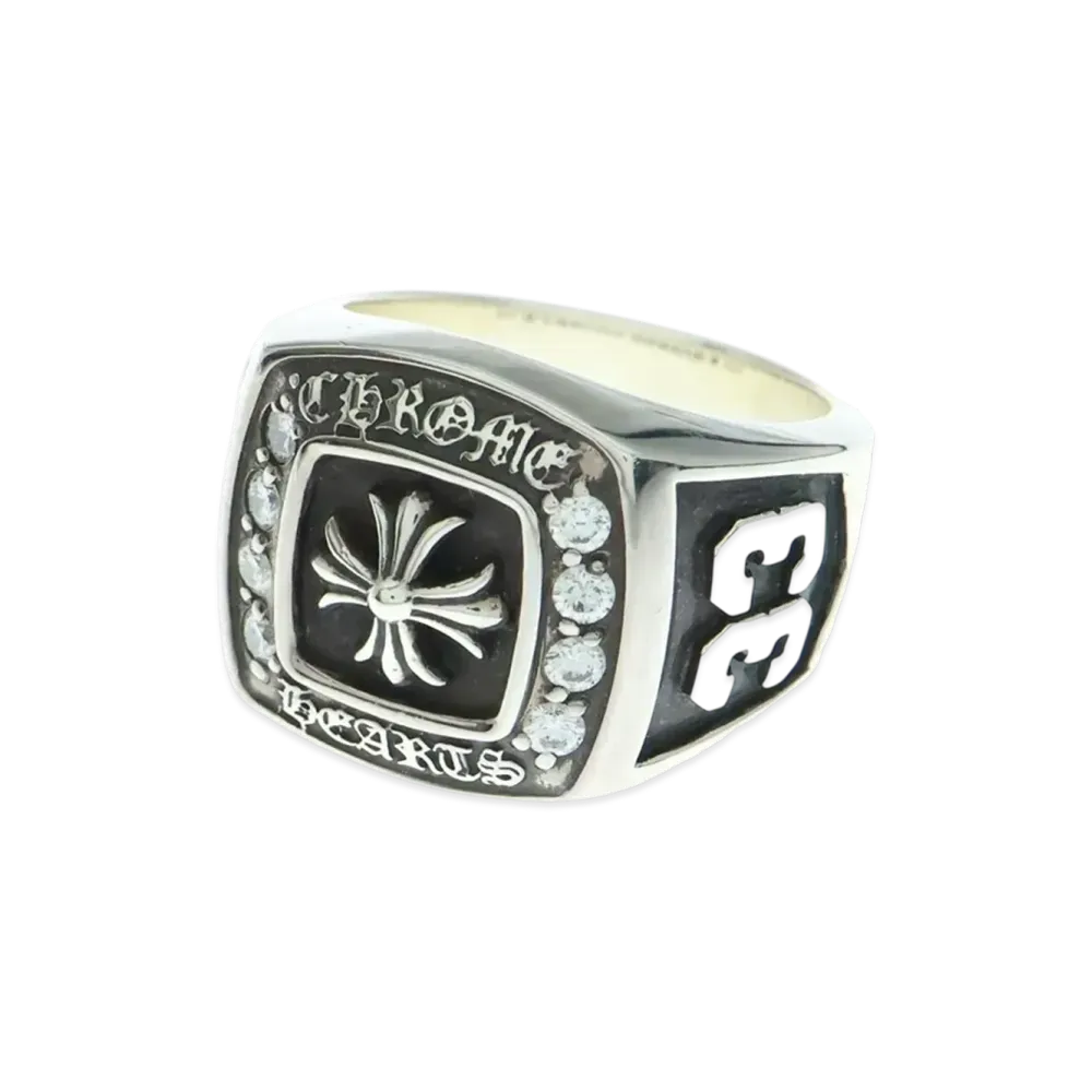 Chrome Hearts LRG Champion Pave Diamond Ring "Silver"