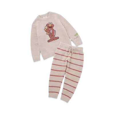 GELATO PIQUE x Sesame Street Motif Jacquard Pullover & Long Pants Set (Kids) "Pink"