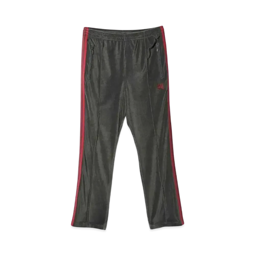 NEEDLES Narrow Track Pant - C/PE Velour "Charcoal"
