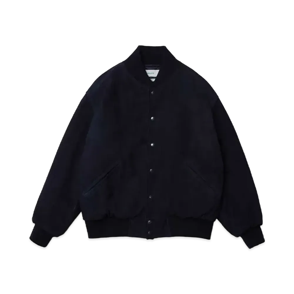 everyone x A.PRESSE Suede Award Jacket "Navy"