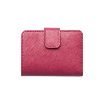 PRADA Small Saffiano Leather Wallet "Pink"
