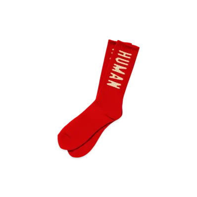 HUMAN MADE HM Logo Socks "Red"