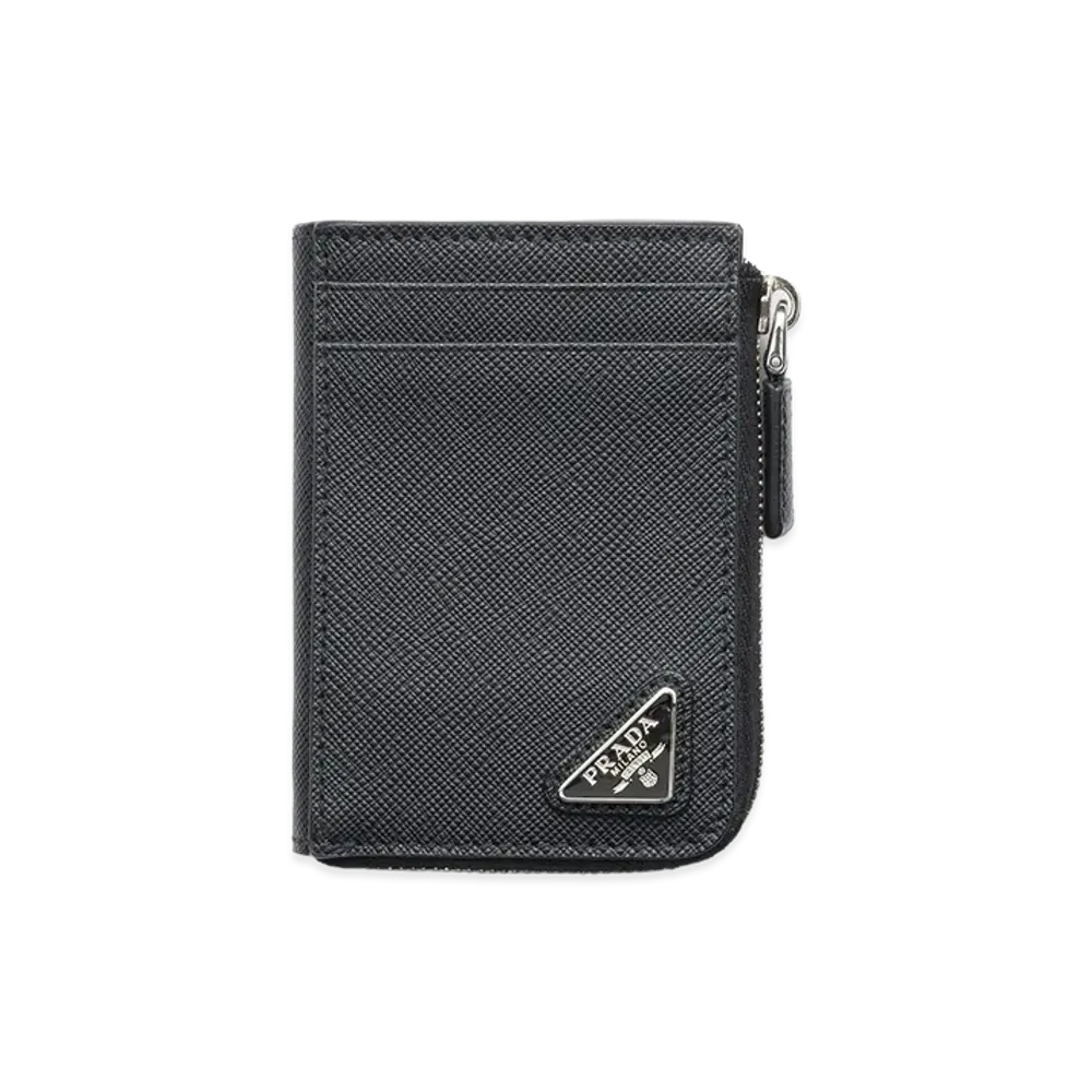 PRADA Saffiano Leather Card Case "Black"