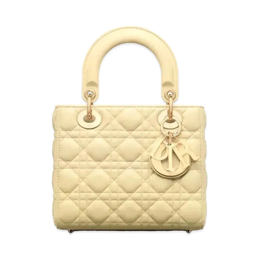 Dior Lady Dior My ABCDior Bag Pale Yellow Cannage Lambskin "Pale Yellow"