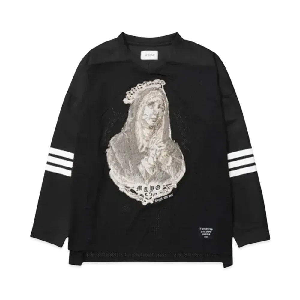 MAYO MARIA EMBROIDERY GAME SHIRTS "BLACK"