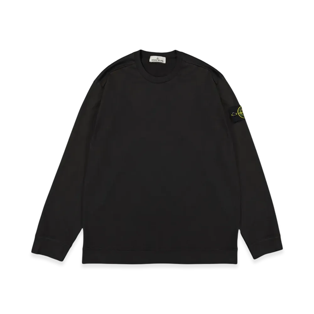 Stone Island 63750 Heavy Cotton Fleece Crewneck Sweatshirt - 23FW "Black"