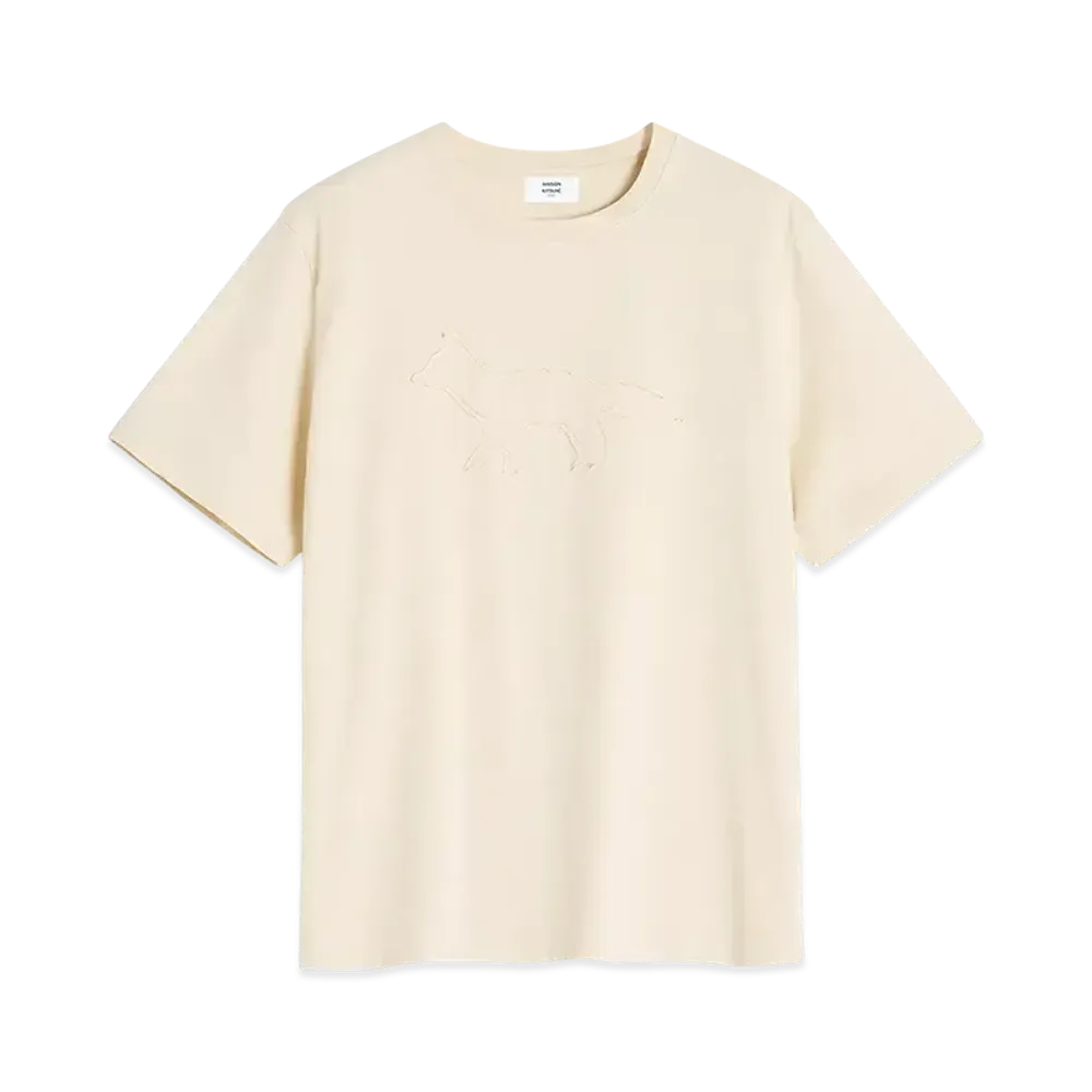 Maison Kitsune Craft Profile Fox Comfort T-Shirt "Paper"