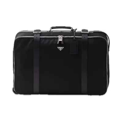 PRADA Re-Nylon x Saffiano Leather Suitcase "Black"