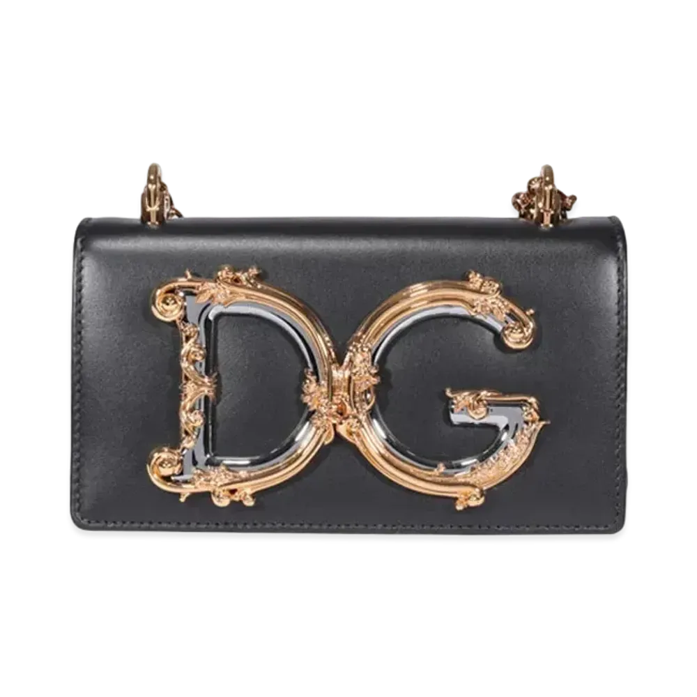 Dolce&Gabbana DG Girls Phone Bag Calfskin "Black"