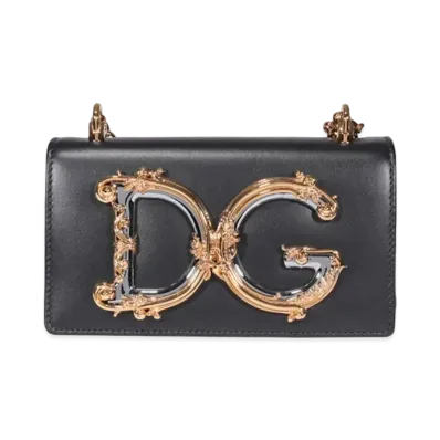 Dolce&Gabbana DG Girls Phone Bag Calfskin "Black"