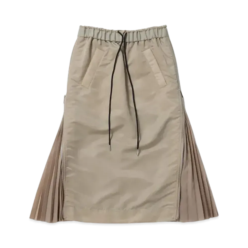 sacai Nylon Twill Skirt "Beige"