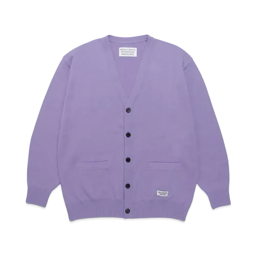 WACKO MARIA CLASSIC KNIT CARDIGAN "Purple"
