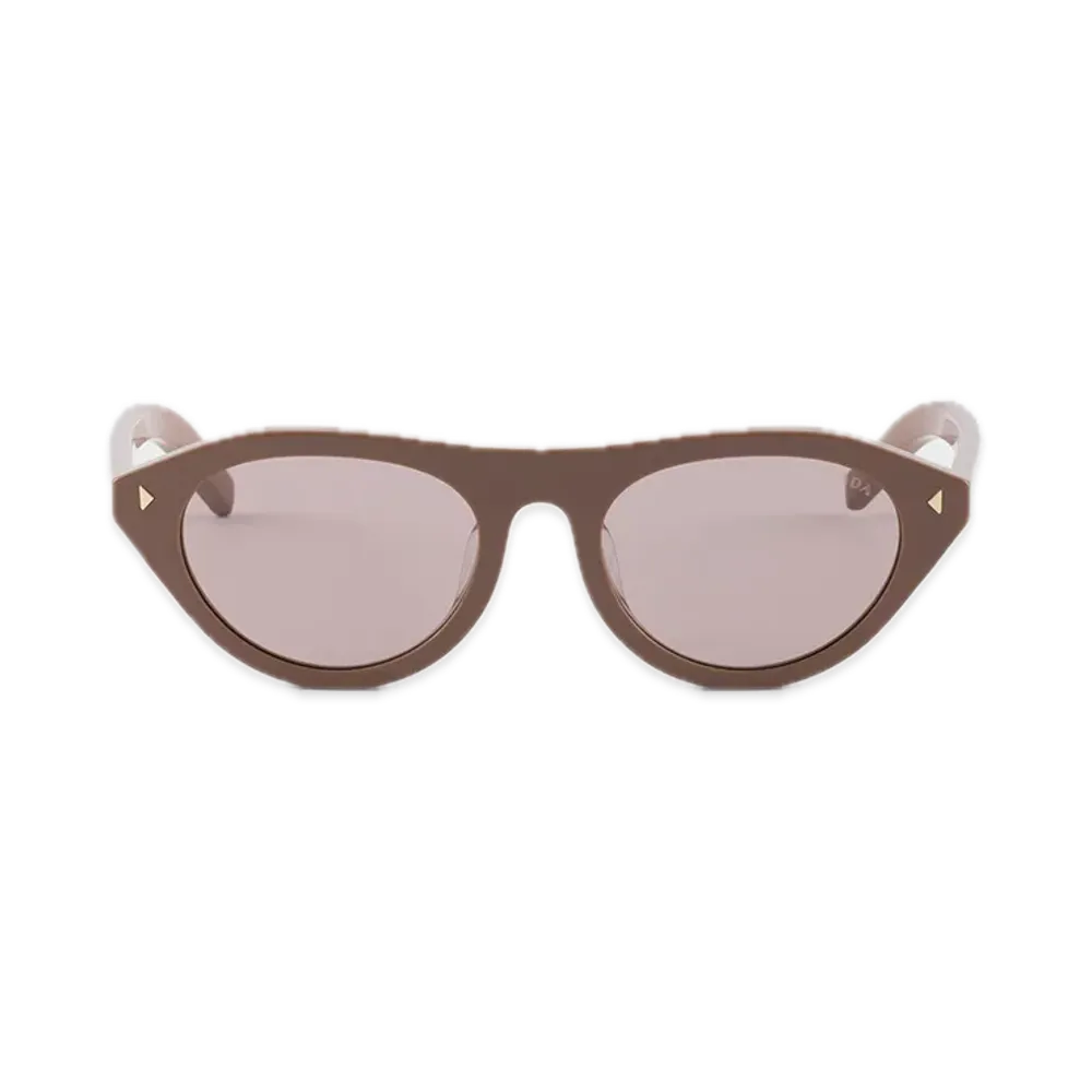 PRADA Sunglasses with Iconic Metal Plate "Matte Brown"