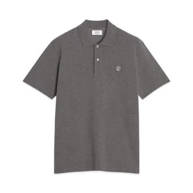 Maison Kitsune Bold Fox Head Patch Comfort Polo "Medium Grey Melange"