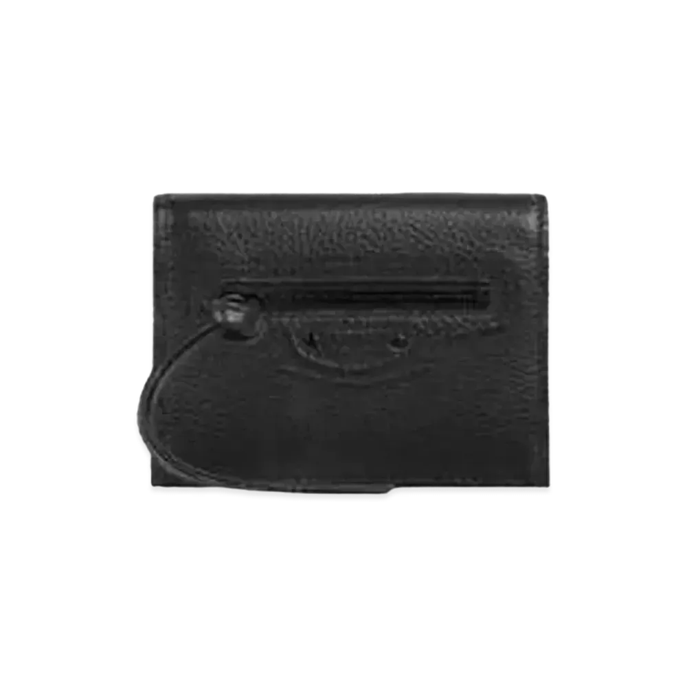 BALENCIAGA Men's Neo Classic Flap Coin And Card Holder "Black"