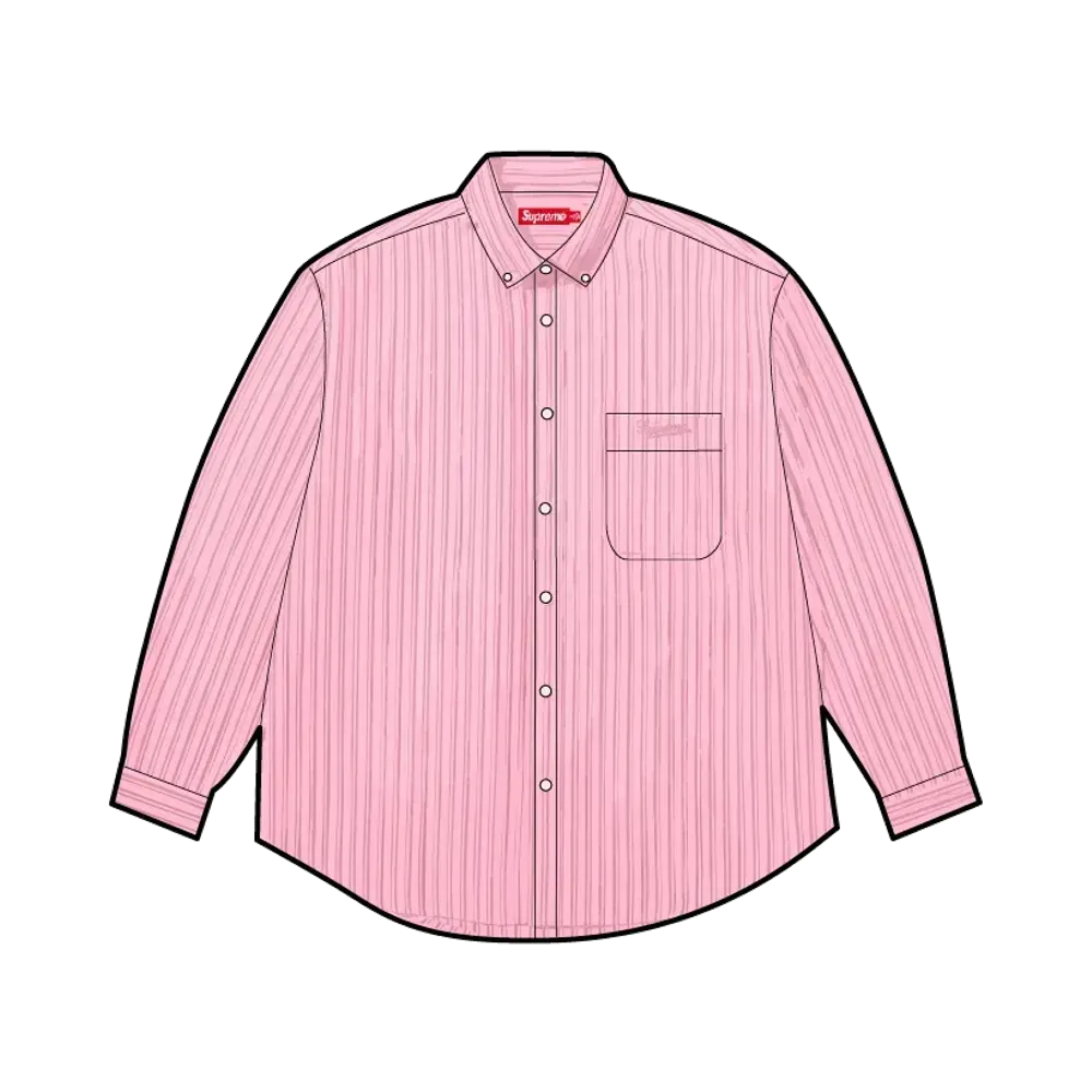 Supreme Pinstripe Shirt "Pink"