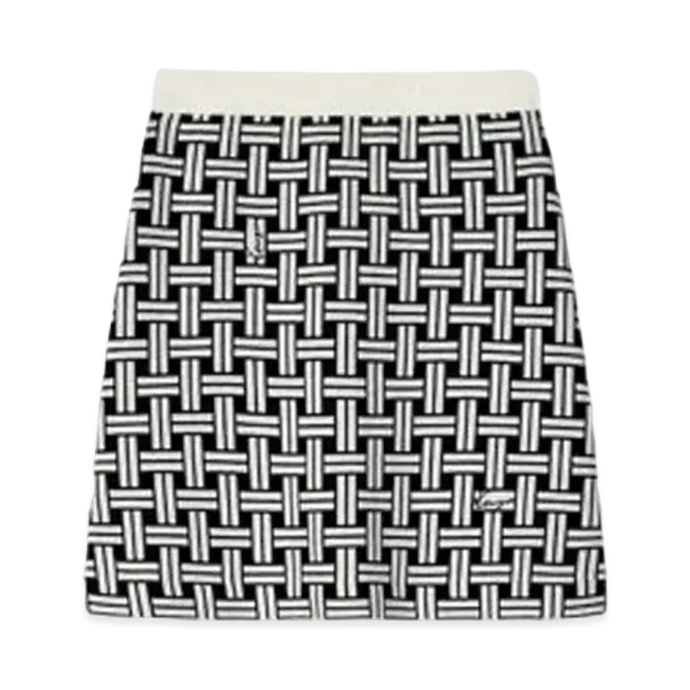 KENZO 'WEAVE' Allover Jacquard Skirt "Off White"