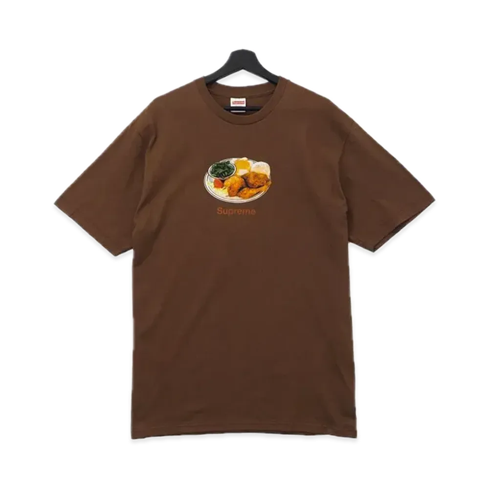 シュプリーム チキン ディナー Tシャツ "ブラウン"
