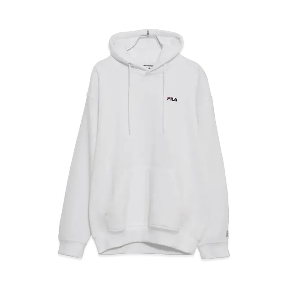 FILA One Point Logo Embroidery Pull Hoodie Sweatshirt Hoodie Hoodie Brushed Lining "White"