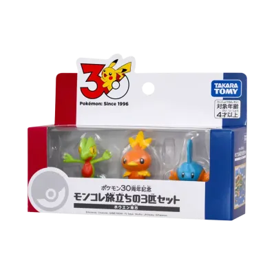 TAKARA TOMY "MONSTER COLLECTION" -Pokemon 30th Anniversary Moncolle: First Partner Trio Set- Hoenn Region
