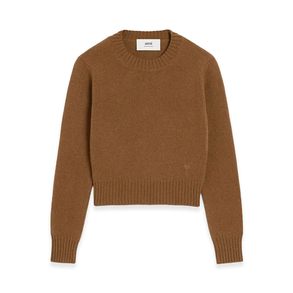 AMI PARIS Women's Wool And Cashmere Sweater "Brown"