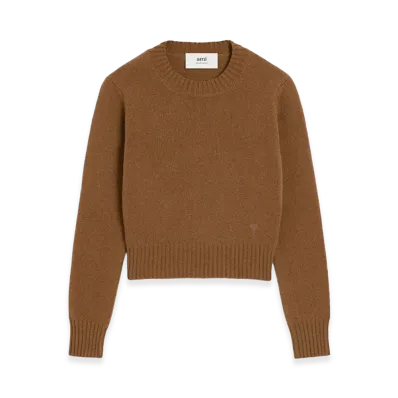 AMI PARIS Women's Wool And Cashmere Sweater "Brown"