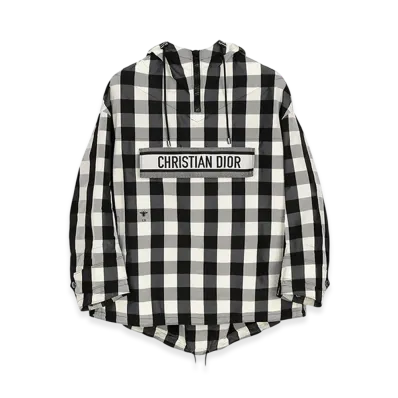 Dior Women's Logo Check Anorak "Black/White"