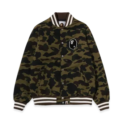 A BATHING APE Varsity Jacket "Green"