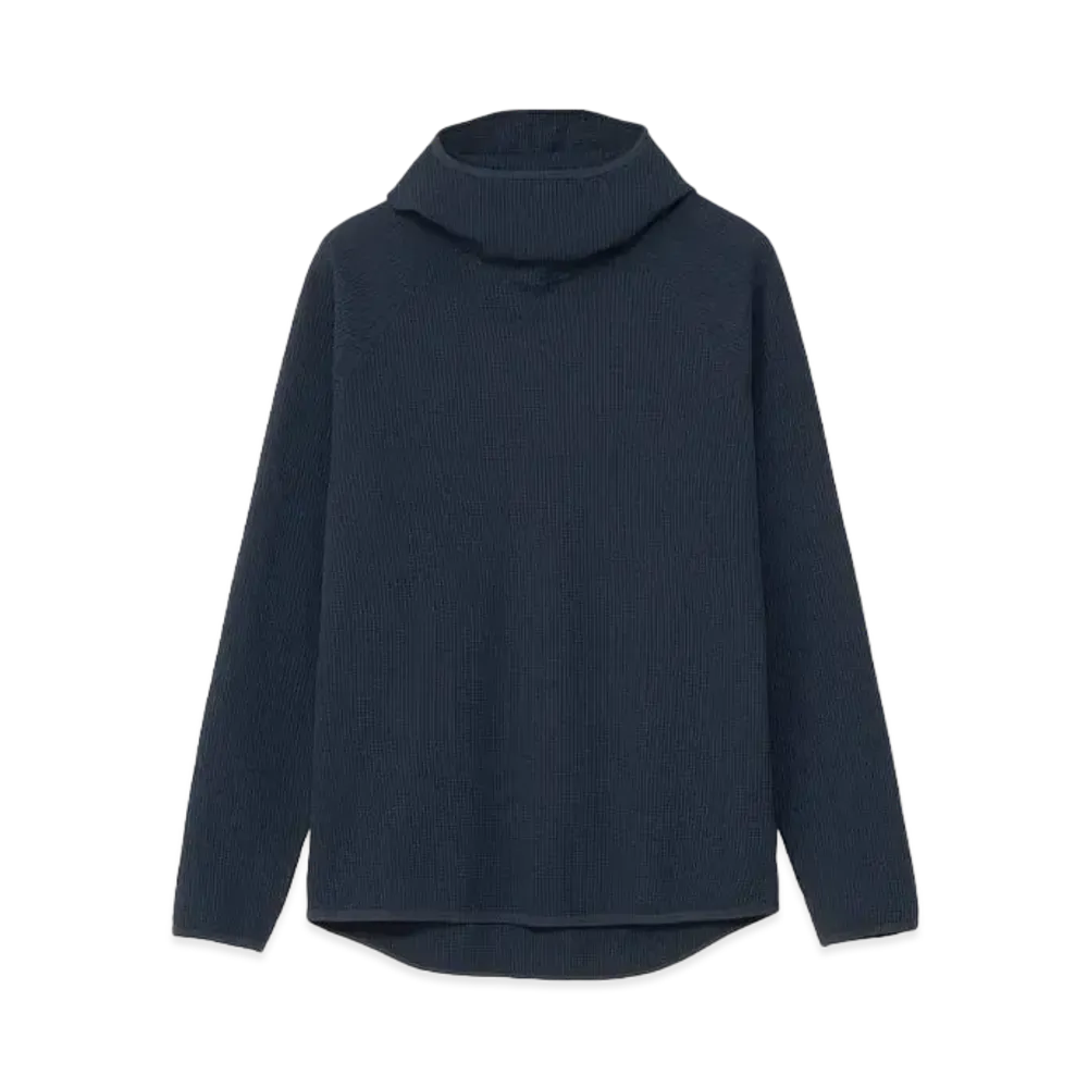 Goldwin Waffle Light Long Sleeve Hoodie (Unisex) "Ink Navy"