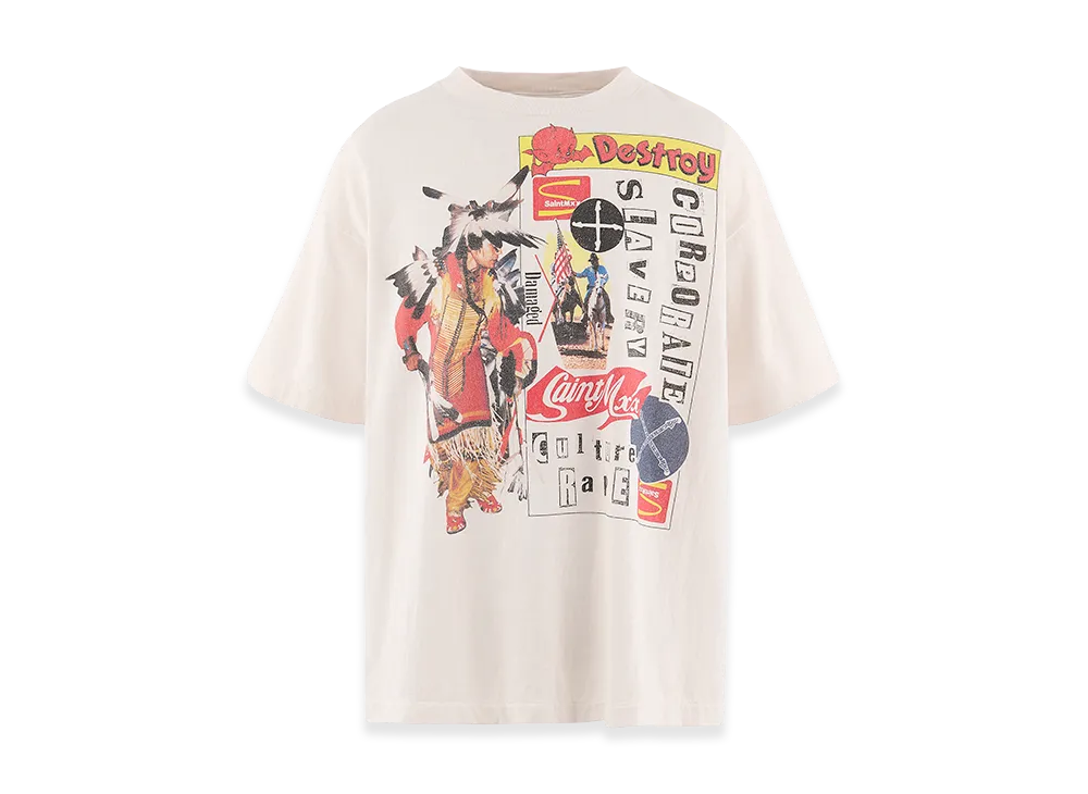 SAINT Mxxxxxx x Jamie Reid Jr SS T-Shirt Destroy "White"