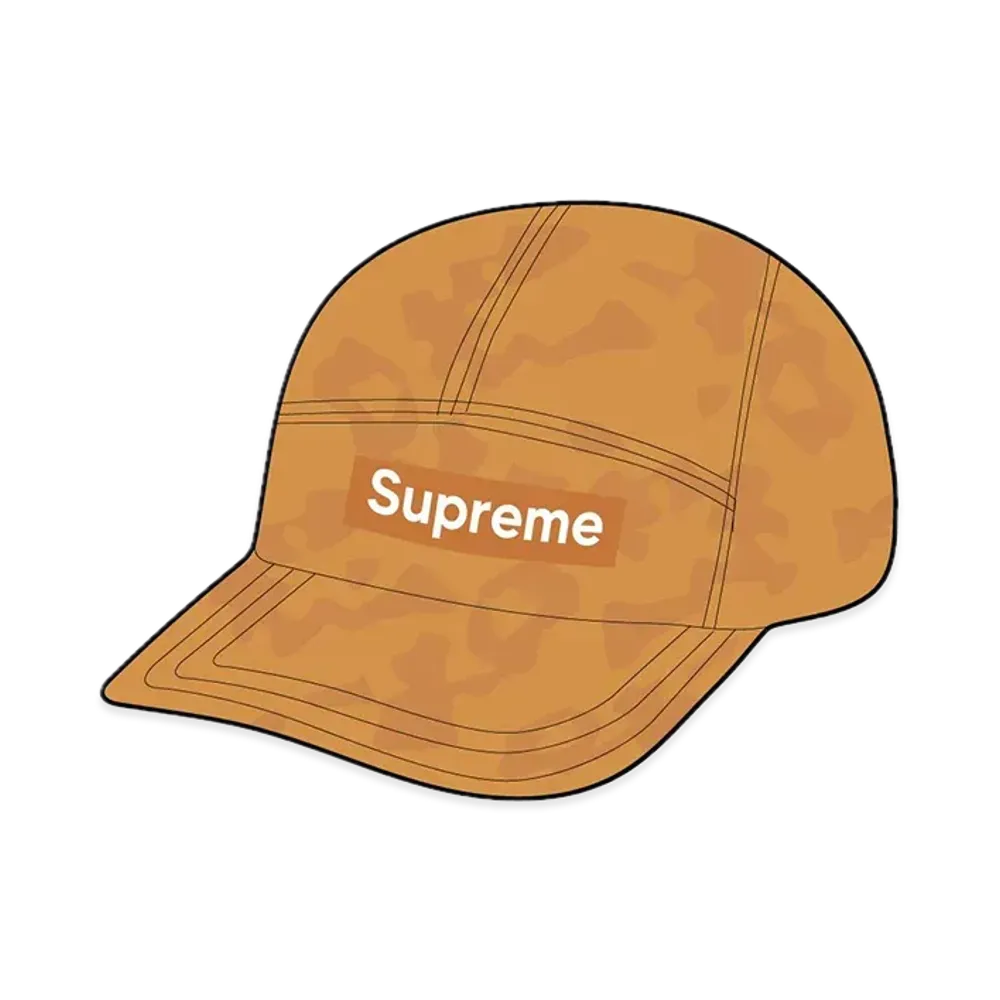 Supreme Overdyed Camo Nylon Camp Cap "Orange"