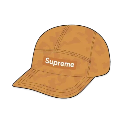 Supreme Overdyed Camo Nylon Camp Cap "Orange"