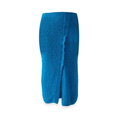 AURALEE Linen Cotton Mole Skirt "Blue"