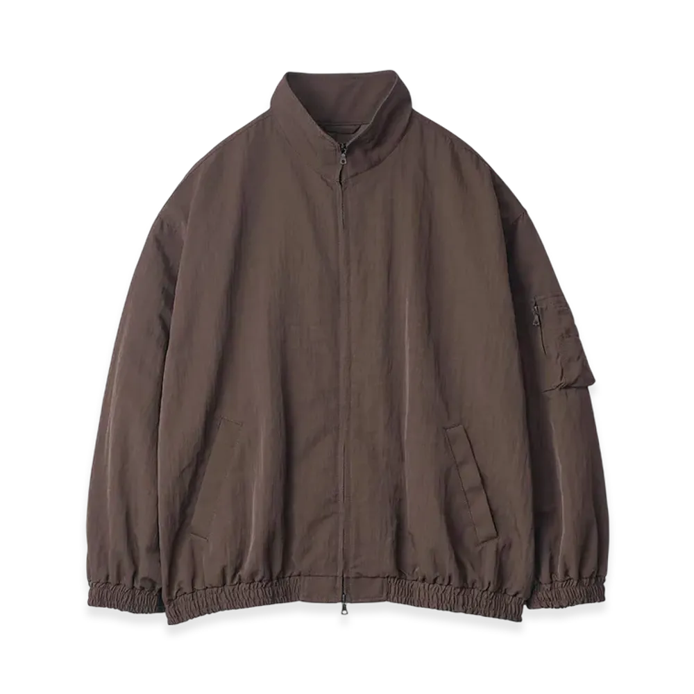 ssstein Shrunk Nylon Oversized Fight Jacket "Dark Brown"