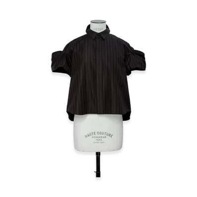 sacai Chalk Stripe Shirt "Brown"