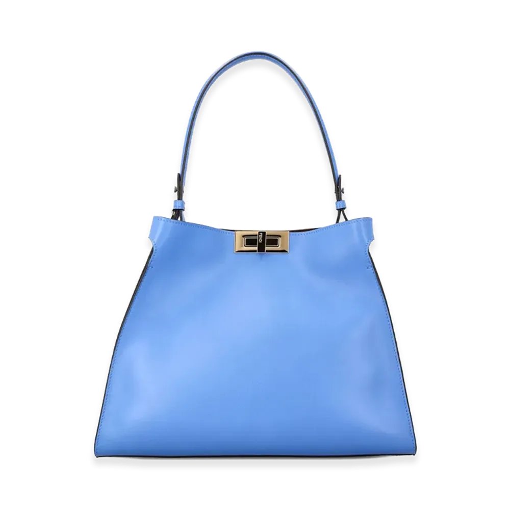 FENDI Women's Leather Medium Way Handbag "Blue"