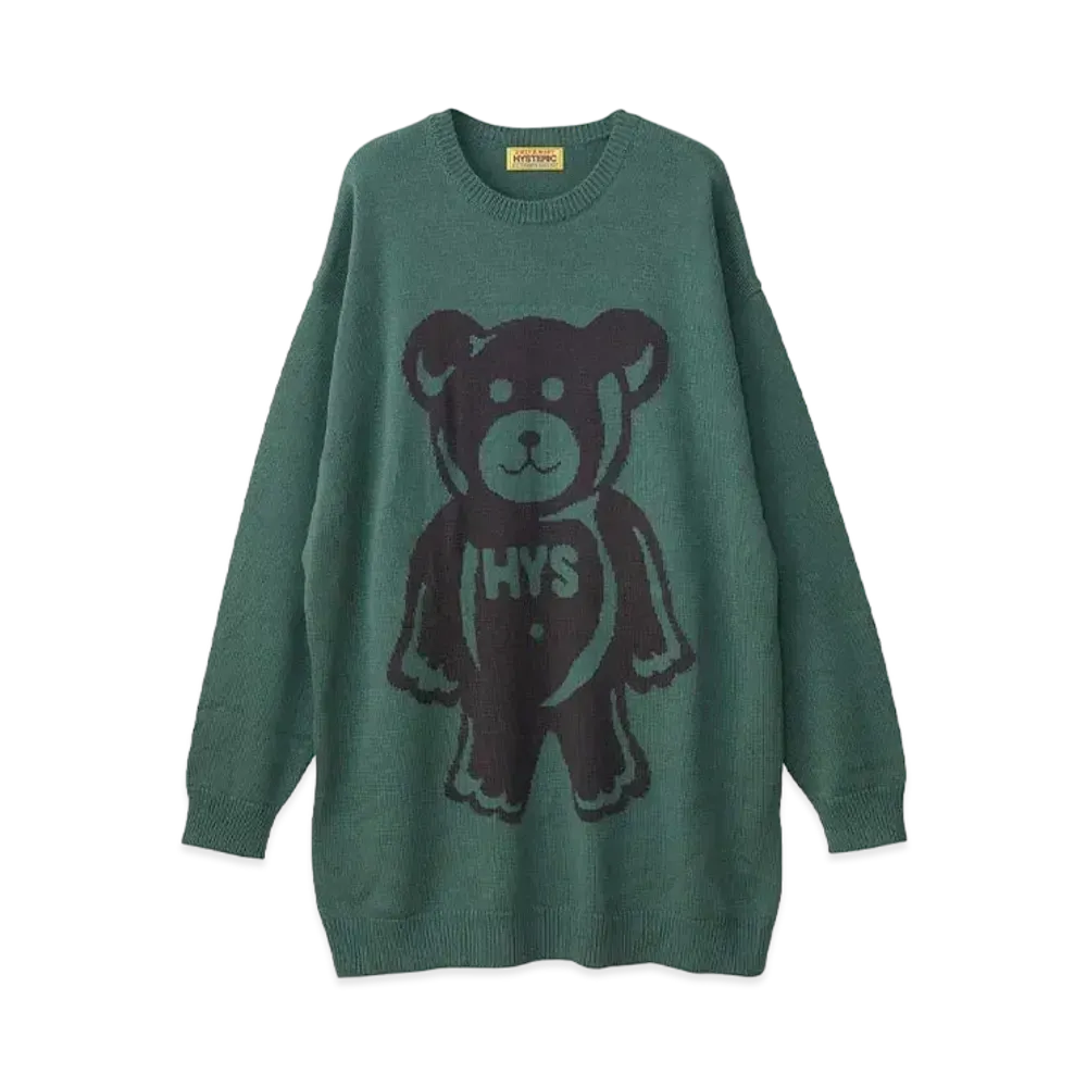 HYSTERIC GLAMOUR Gumi Bear Jacquard Dress "Green"
