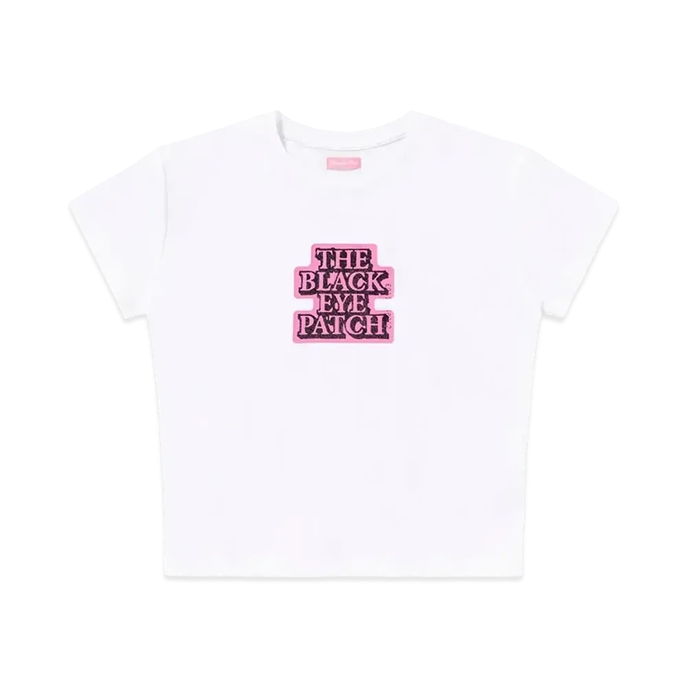 BlackEyePatch OG Label Baby Tee "White"