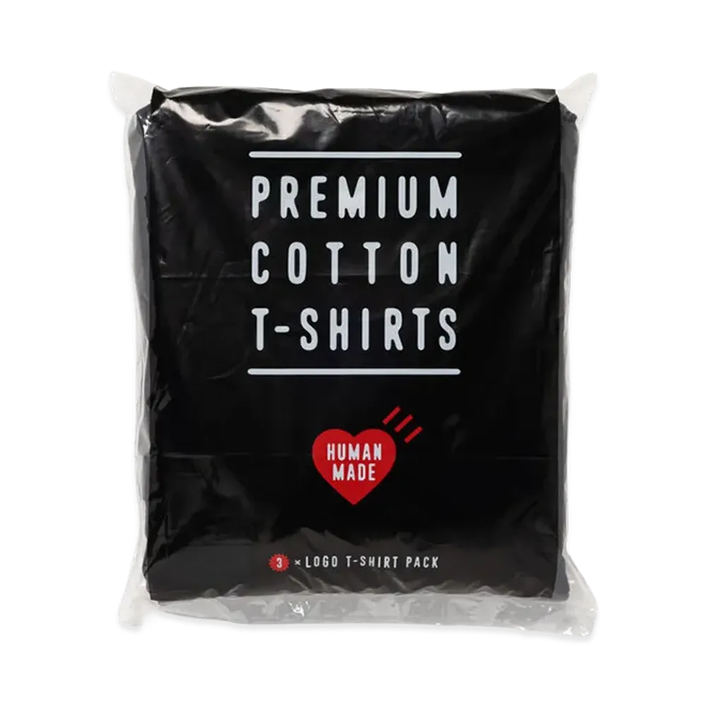 HUMAN MADE 3-Pack T-Shirt Set "Black"