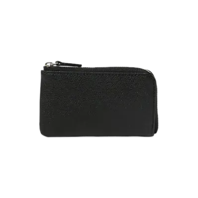 BEAMS Embossed Leather Keychain "Black"
