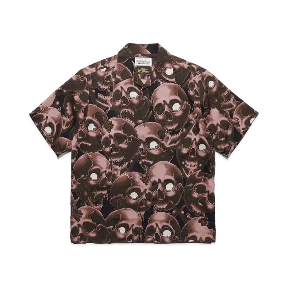 WACKO MARIA 56 TATTOO STUDIO / HAWAIIAN SHIRT "Brown"